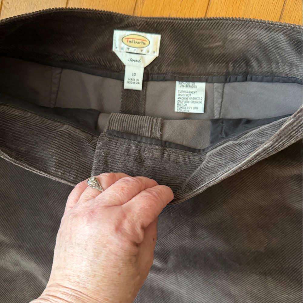 Talbots Brown Corduroy Pencil Skirt Women’s Size 12 Stretch Preppy Capsule - Picture 6 of 6